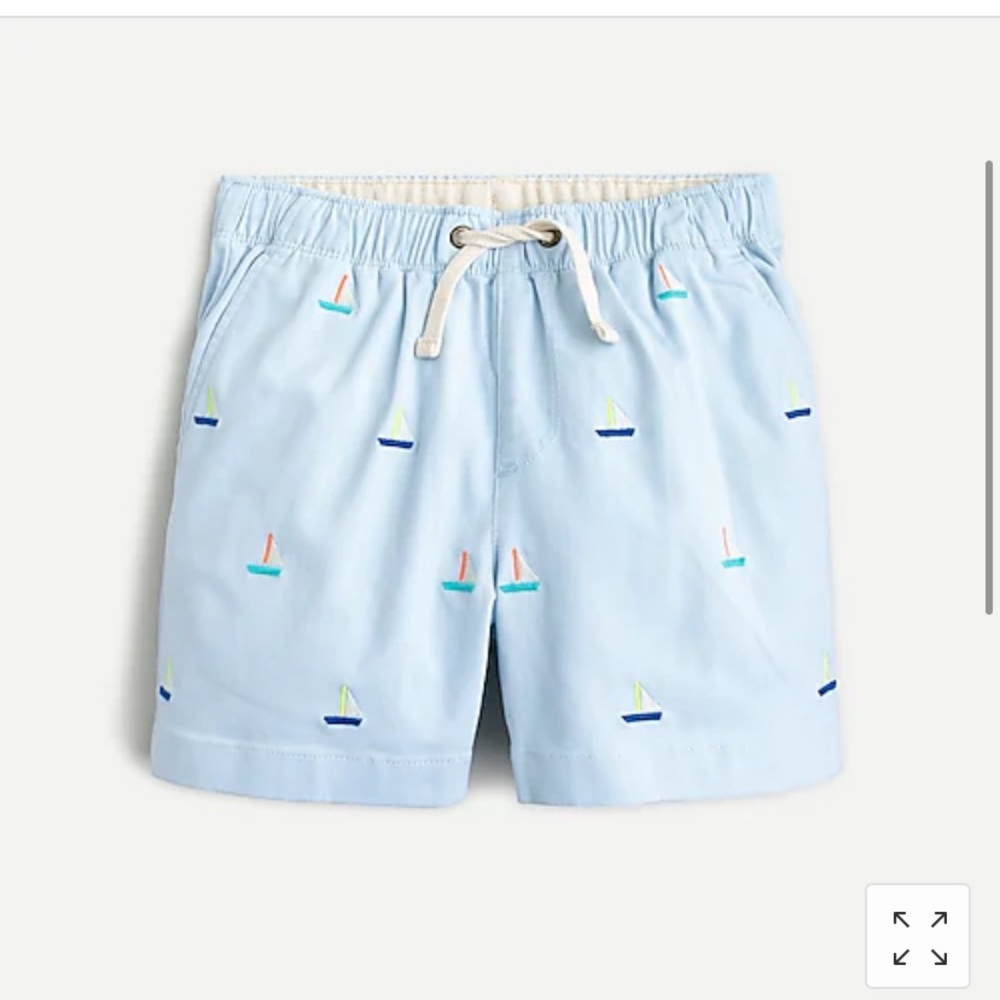 Current J. Crew Boys Dock Shorts Sailboats 10